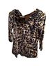 Dana Buchman Print Blue Black Gray Long Sleeve Top Size XS - photo 1