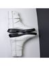 Stuart Weitzman 100% Leather White Ankle Boots Size 10 - photo 8