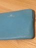 Coach 100% Leather Solid Blue Leather Clutch One size - photo 4