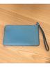 Coach 100% Leather Solid Blue Leather Clutch One size - photo 9