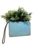 Coach 100% Leather Solid Blue Leather Clutch One size - photo 1