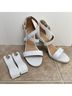 Pashion Solid White Sandals Size 7 1/2 - photo 5