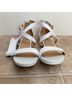 Pashion Solid White Sandals Size 7 1/2 - photo 10