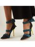 Malone Souliers Black Teal Yellow Heels Size EU 40 - photo 11