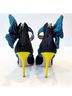 Malone Souliers Black Teal Yellow Heels Size EU 40 - photo 9