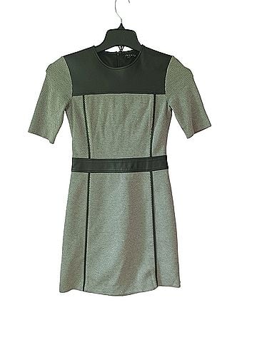 Theory Houndstooth And Leather Dress Casual Dress (view 1)