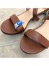 Pashion Solid Brown Sandals Size 7 1/2 - photo 10