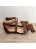 Pashion Solid Brown Sandals Size 7 1/2 - photo 6