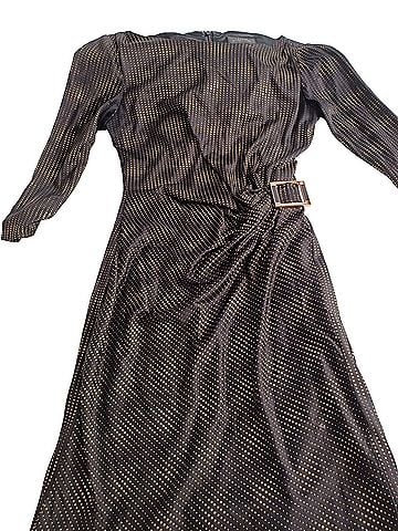 Tahari Metallic Knit Dress Cocktail Dress (view 1)