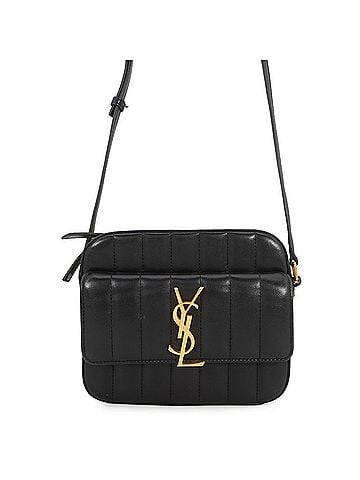 Yves Saint Laurent Yves Saint Laurent Saint Laurent Paris Shoulder Bag Vicky Camera Leather 555052 SAINT LAURENT PARIS Black Handbag Women's (view 1)