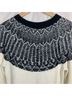 Talbots Fair Isle Black Ivory White Sweater Vest Size XS - photo 4
