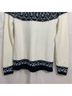 Talbots Fair Isle Black Ivory White Sweater Vest Size XS - photo 7