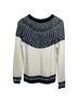 Talbots Fair Isle Black Ivory White Sweater Vest Size XS - photo 1