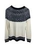 Talbots Fair Isle Black Ivory White Sweater Vest Size XS - photo 2