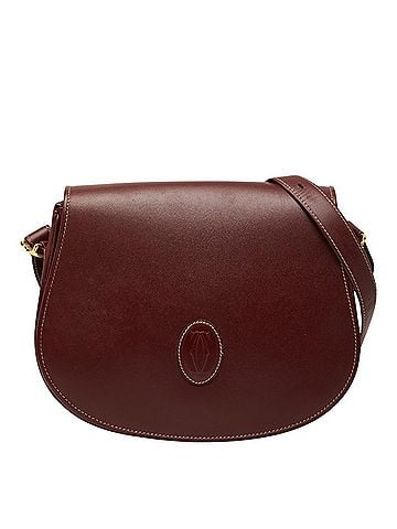 Cartier Cartier Must Line Shoulder Bag, Wine Red/Bordeaux Leather, Women's. (view 1)