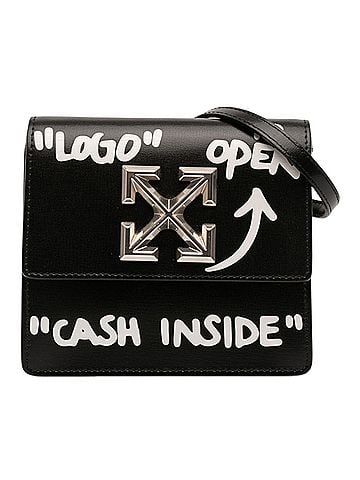 OFF-WHITE Glazed Calfskin Cash Inside Jitney 0.7 Bag (view 1)