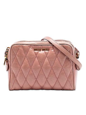 Miu Miu Matelasse Nappa Double Zip Camera Bag (view 1)