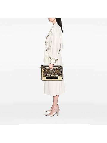 Chanel Metallic Crinkled Calfskin Feministe Mais Feminine Pouch (view 2)