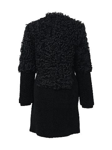 MARNI Marni Shearling Fur Coat in Black Wool (view 2)
