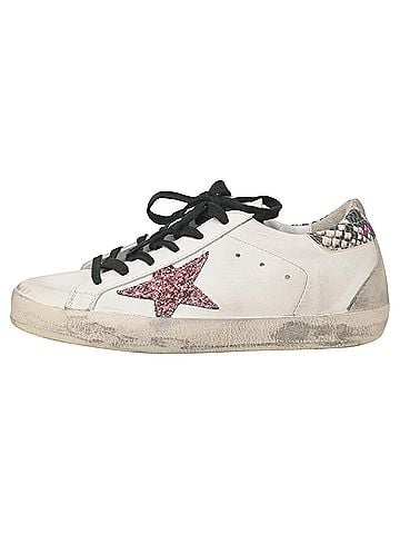Golden Goose Golden Goose Superstar Low Top Sneakers in White Leather (view 2)