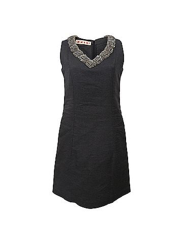 MARNI Marni Embellished Cocktail Dress in Black Wool (view 1)