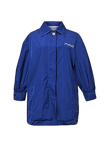 MARNI Marni Logo Windbreaker in Blue Nylon (view 1)