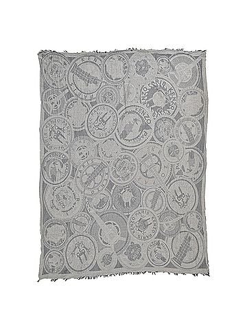 Kenzo Kenzo Monogram Scarf in Navy Blue Cotton (view 1)