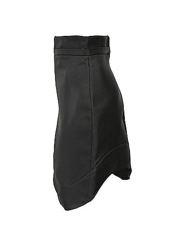Antonio Berardi  Antonio Berardi Mini High-Waisted Waved Hem Skirt in Black Polyester (view 2)