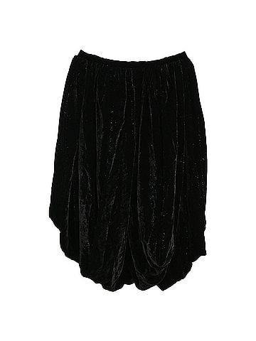 Alaïa Alaïa Mini Asymmetrical Glittered Balloon Skirt in Black Velvet (view 1)
