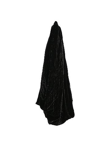 Alaïa Alaïa Mini Asymmetrical Glittered Balloon Skirt in Black Velvet (view 2)
