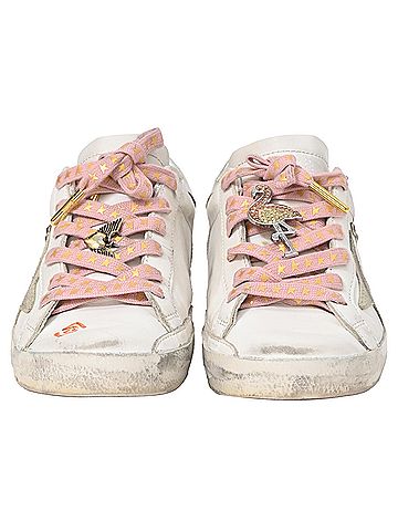 Golden Goose  Golden Goose Superstar with Charms Low-Top Sneakers in White Leather (view 2)