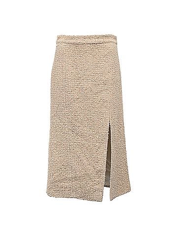 ETRO Etro High-Waisted Midi Skirt in Beige Tweed (view 1)
