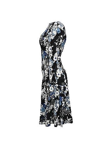 Erdem Erdem Floral Print Mini Dress in Blue Viscose (view 2)