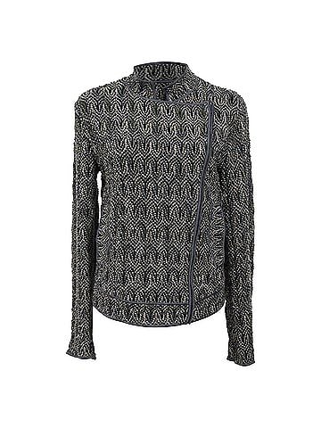 Missoni  Missoni Knitted Overlap Zipped jacket in Multicolor Wool (view 1)