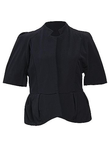 MARNI Marni Peplum Evening Jacket in Navy Blue Silk (view 1)