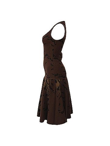 Antonio Berardi Antonio Barardi Brown Tiger Print Puff Dress in Animal Print Rayon (view 2)