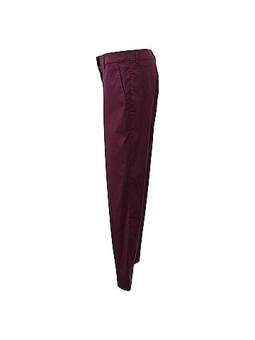 Miu Miu Miu Miu Straight Leg Pants in Burgundy Cotton (view 2)