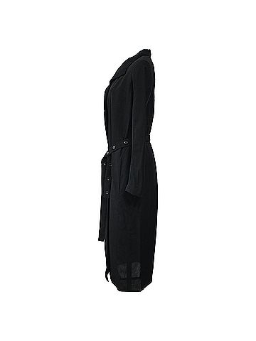 Rick Owens  Rick Owens Belted Trench Coat in Black Wool (view 2)