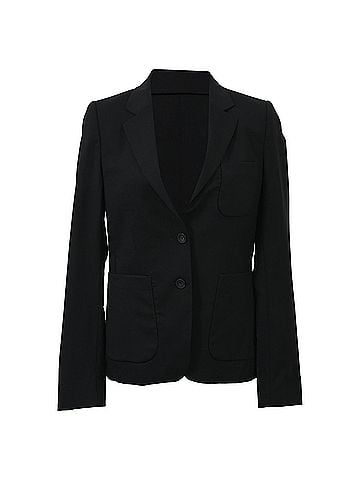 Kenzo  Kenzo Single-Breasted Blazer with Pockets in Black Wool (view 1)