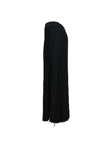 CO CO Pleated Midi Skirt in Black Polyester (view 2)