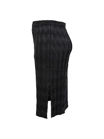 Missoni Missoni Zigzag Knit Skirt in Black Polyester (view 2)