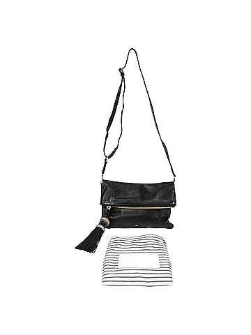 Anya Hindmarch Anya Hindmarch Foldover Tassel Crossbody Bag in Black Leather (view 2)