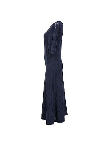 HUGO BOSS Boss Hugo Boss Knee Length Dress in Navy Blue Viscose (view 2)