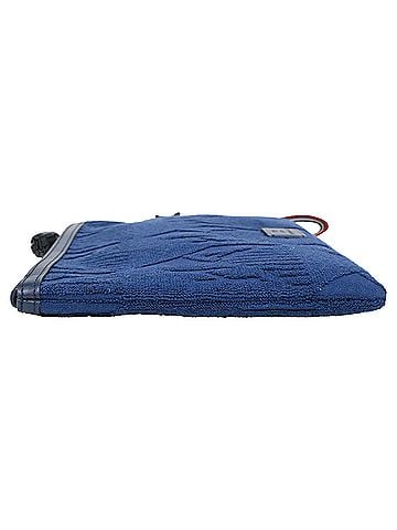 Anya Hindmarch Anya Hindmarch Logo-Embossed Terry Pouch in Blue Cotton (view 2)