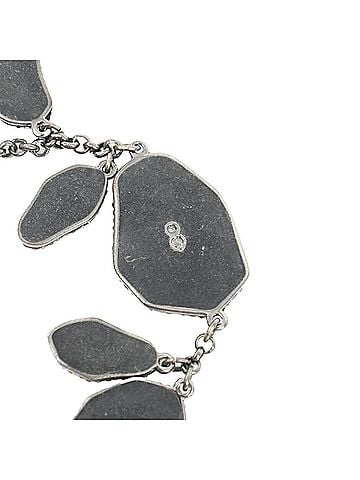 Swarovski  Swarovski Rhinestone Crystal Embellished Bracelet in Grey Metal (view 2)