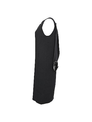 Oscar De La Renta Oscar de la Renta Shift Dress in Black Wool (view 2)