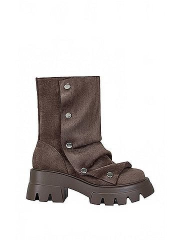 Azalea Wang Women's Bharti-Cocoa Flat Bootie (view 1)