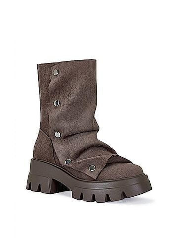 Azalea Wang Women's Bharti-Cocoa Flat Bootie (view 2)
