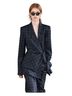 Tibi Plaid Black Blue Jacket Size 10 - photo 5