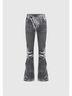 MANIERE DE VOiR Print Gray White Jeans Size 4 - photo 9